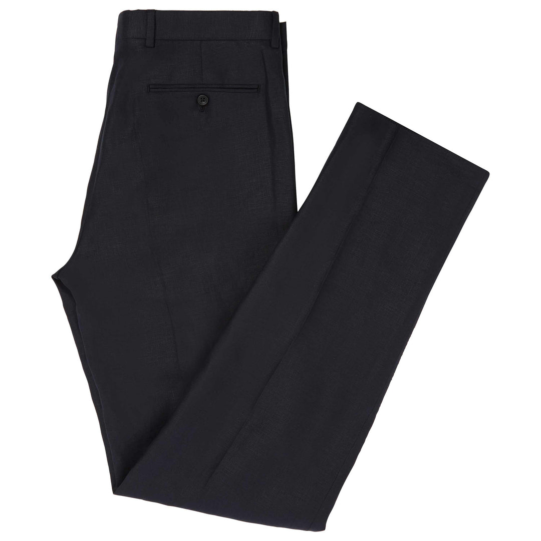 Barney Linen Trousers - Navy