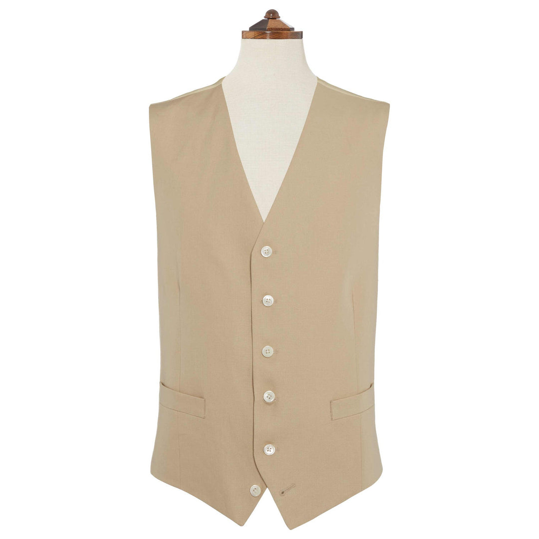 Hyde Classic Fit Beige Linen Waistcoat