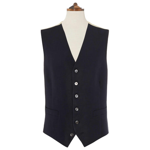 Hyde Navy Linen Waistcoat