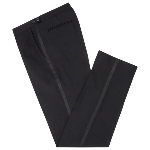 Twaine Flat Front Black Dress Trouser