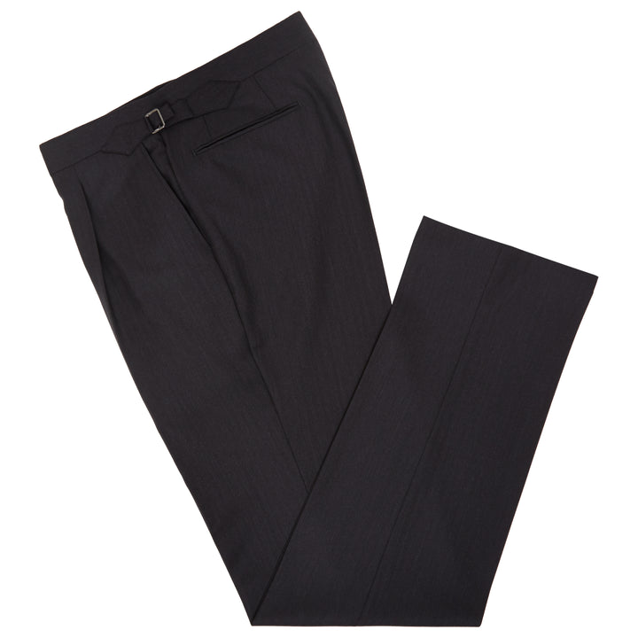 CHARCOAL HIGHBURY HERRINGBONE WOOL SUIT