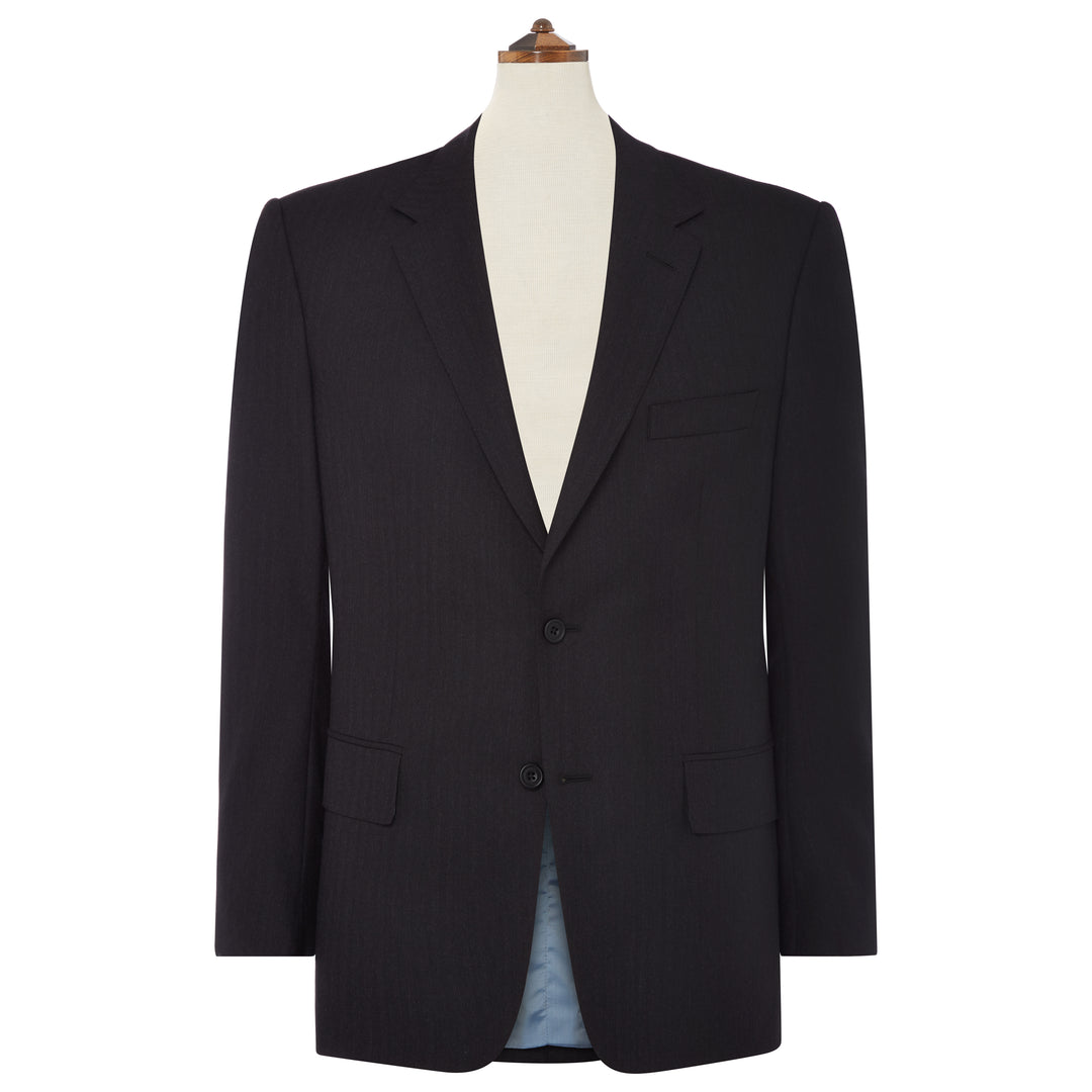 CHARCOAL HIGHBURY HERRINGBONE WOOL SUIT