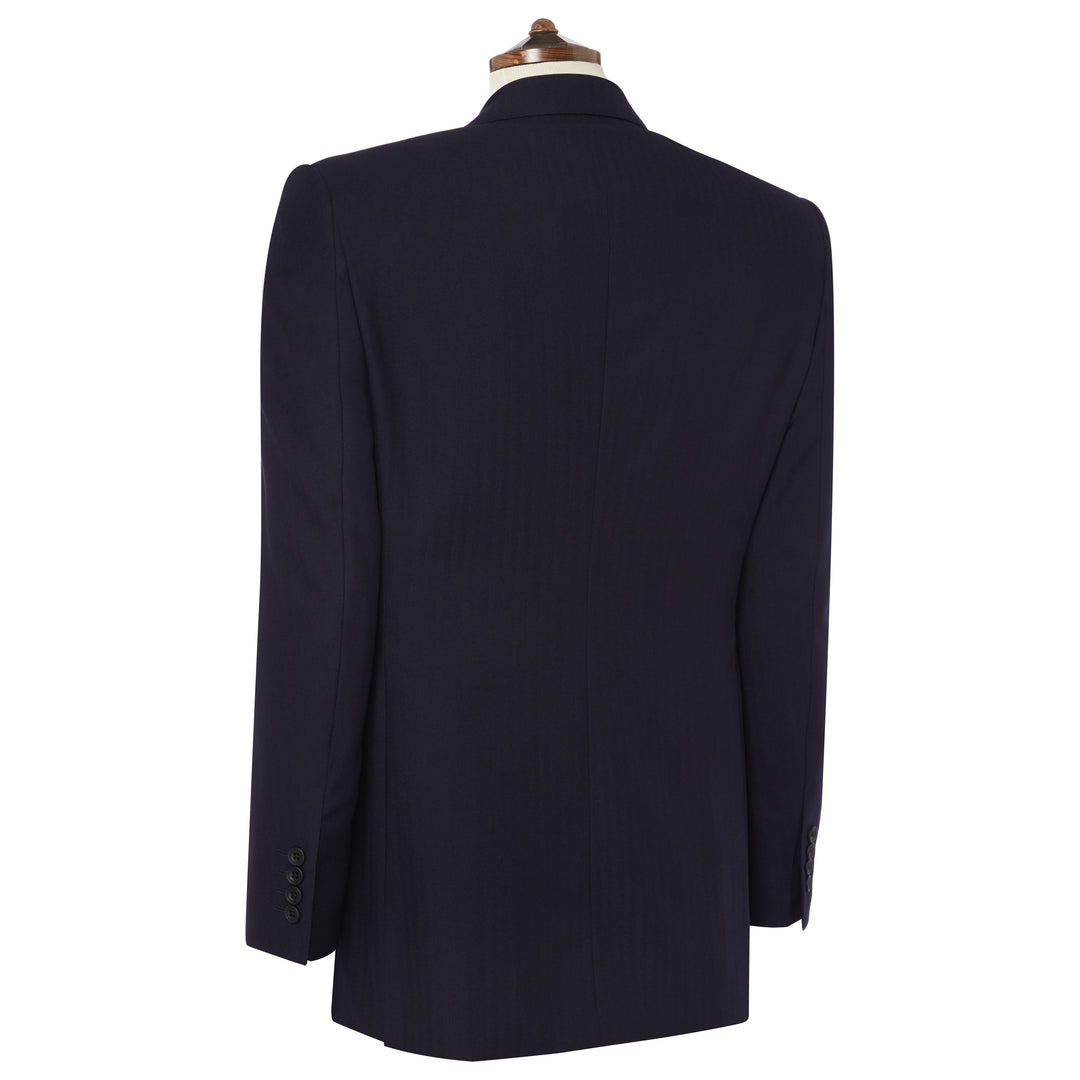 NAVY HIGHBURY HERRINGBONE WOOL SUIT