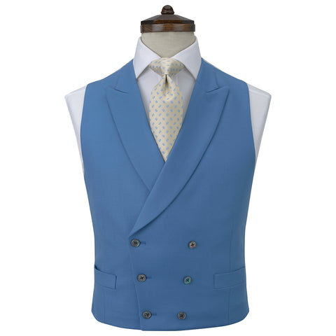 Hayward Blue Wool Waistcoat