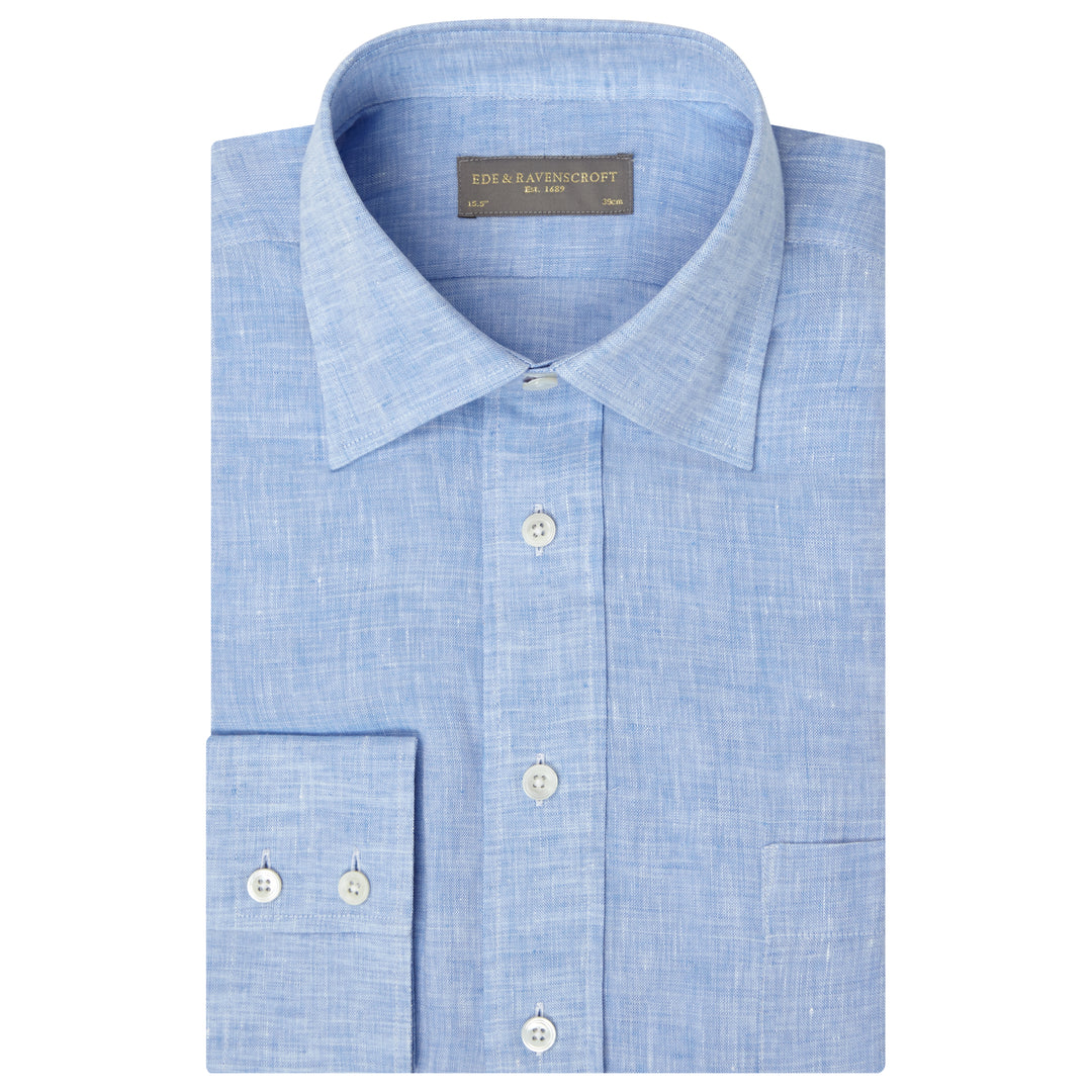 Alderney Blue Linen Shirt