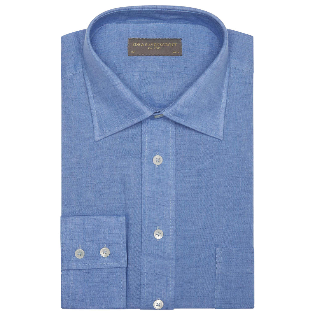 Blue Alderney Linen Shirt