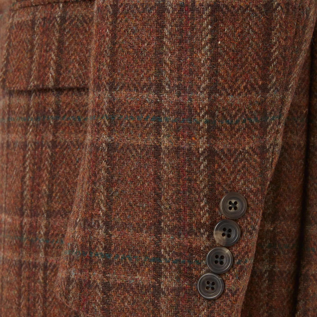 Burgundy William Check Jacket