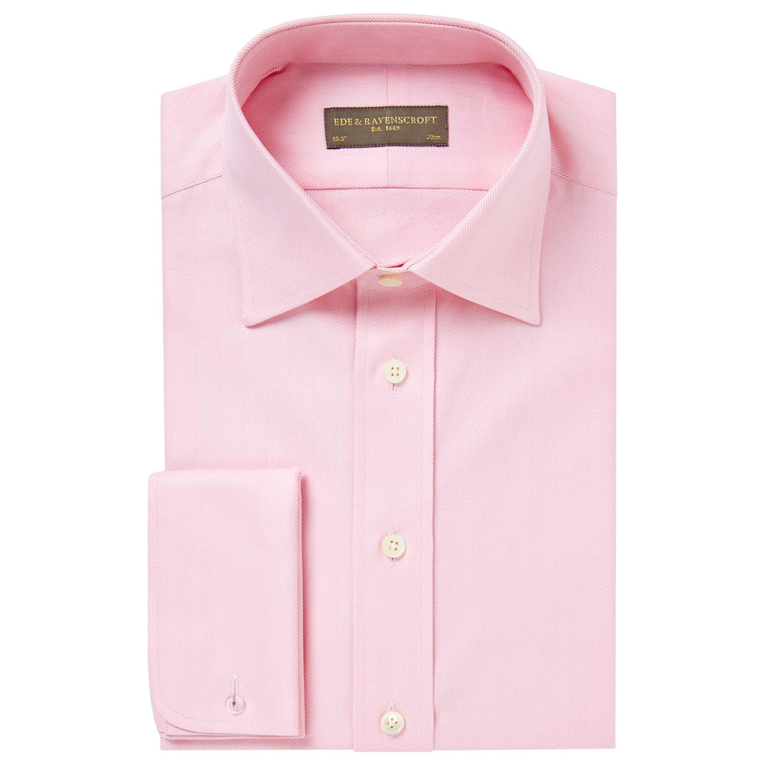 Pink Ainsley Herringbone Shirt