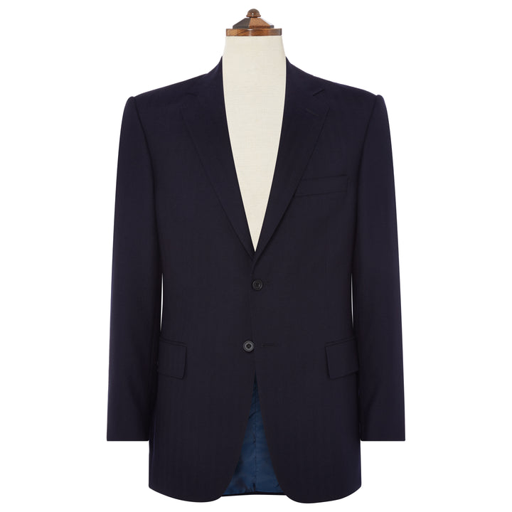 Richmond Navy Herringbone Suit