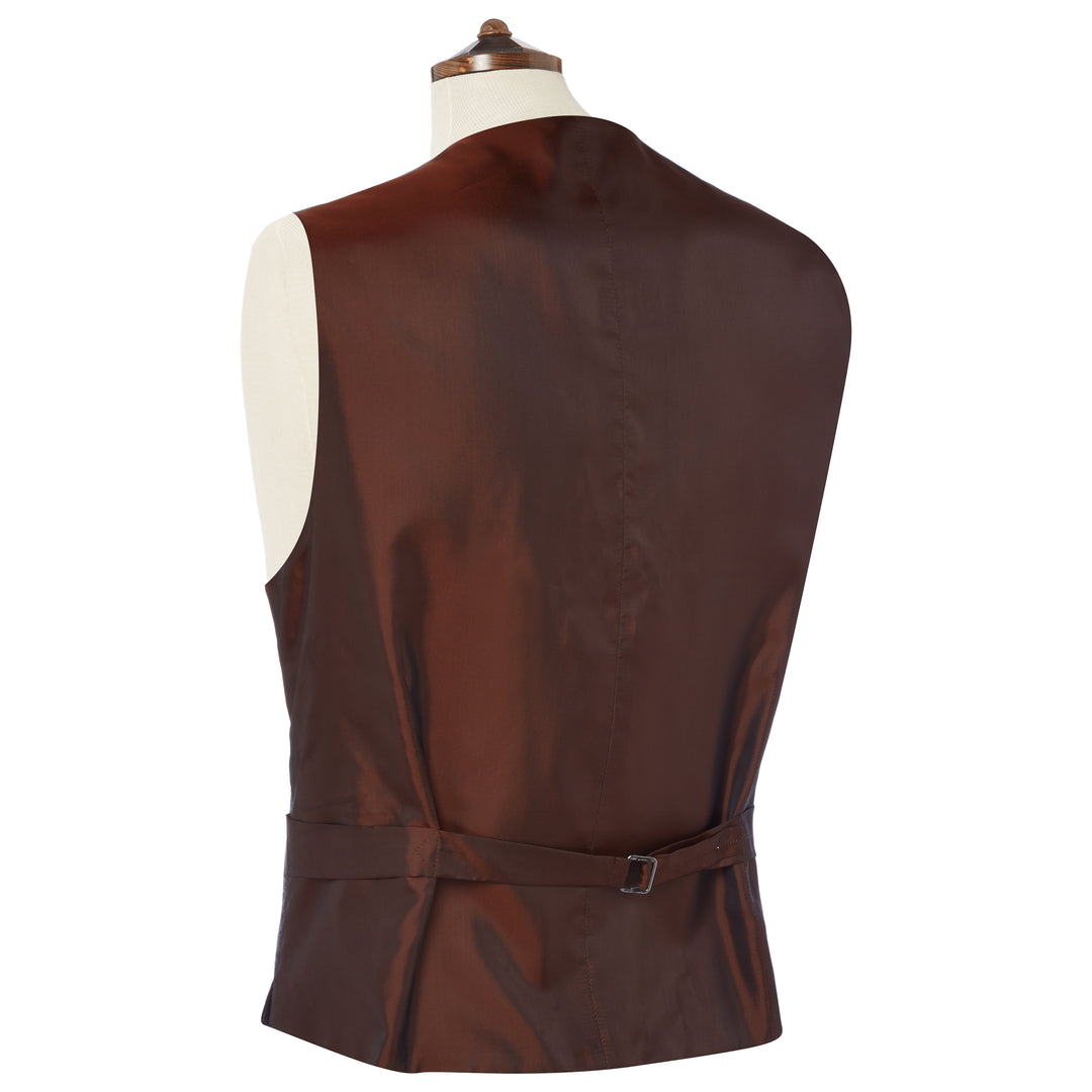 Hyde Navy And Silver Silk Jacquard Waistcoat