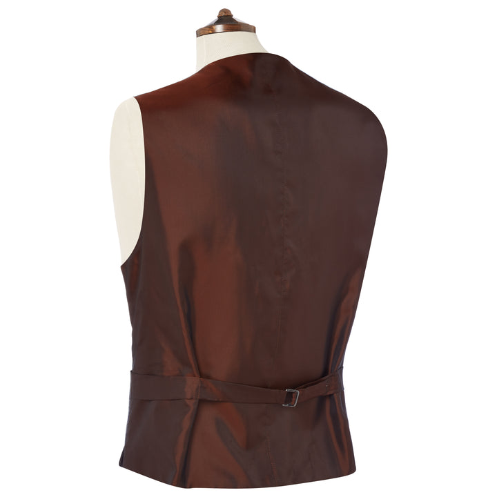 Hyde Navy And Silver Silk Jacquard Waistcoat