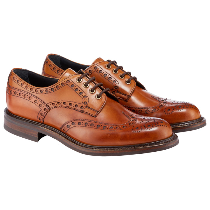 Sloane Brown Wingcap Brogue Shoes