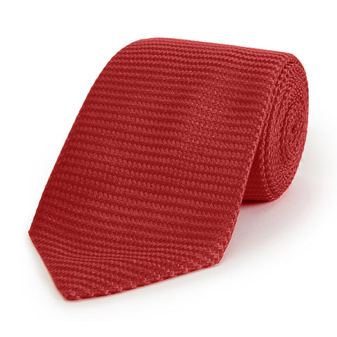 Red Heavy Textured Twill Tie