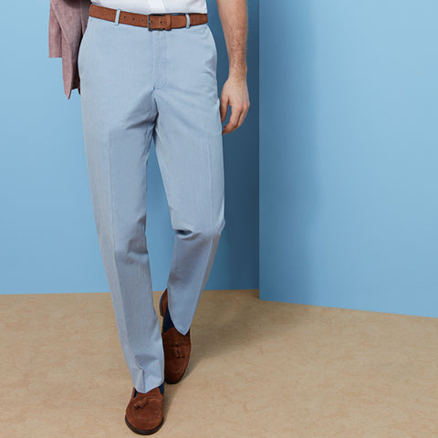 Barney Blue Oxford Trouser