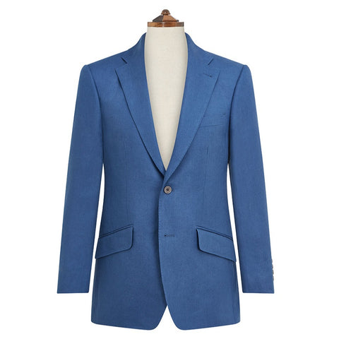 Gregory Blue Twill Linen Jacket