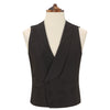Hudson Black Grosgrain Silk and Cotton Waistcoat