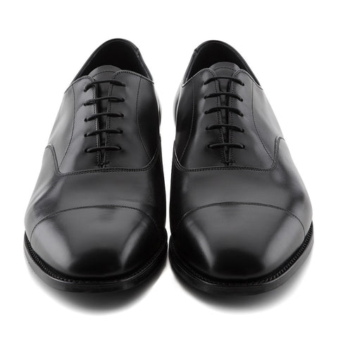 Sweeney Black Toe Cap Oxford Shoe