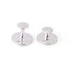 Silver Front and Back Collar Studs