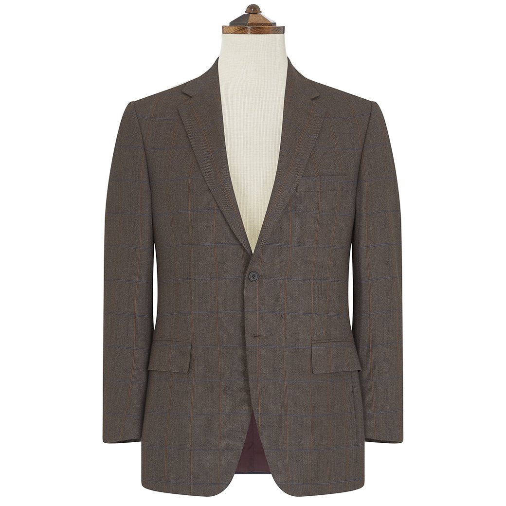 Cambridge Brown and Blue Birdseye Check Suit
