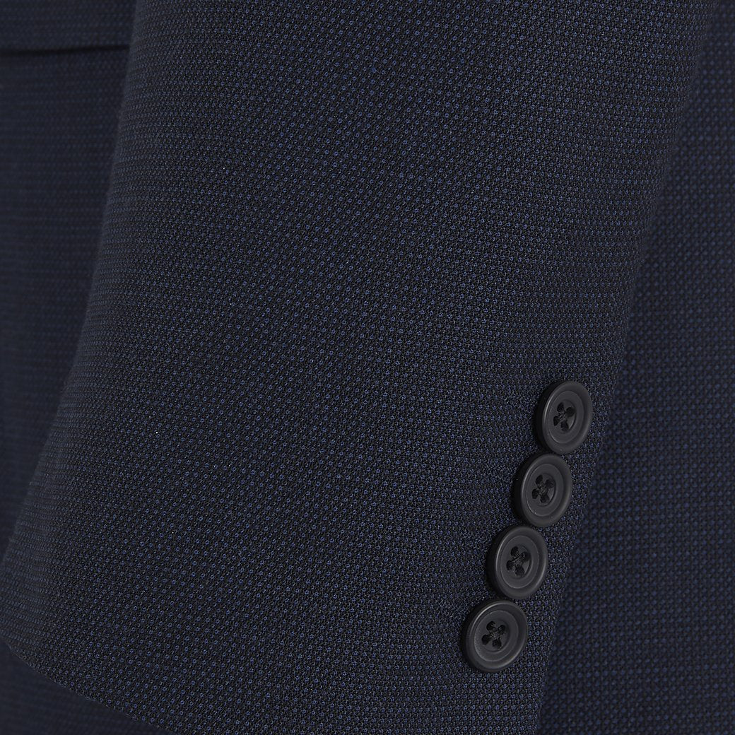 Richmond Navy Twisted Birdseye Suit