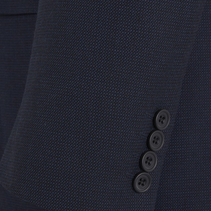 Richmond Navy Twisted Birdseye Suit