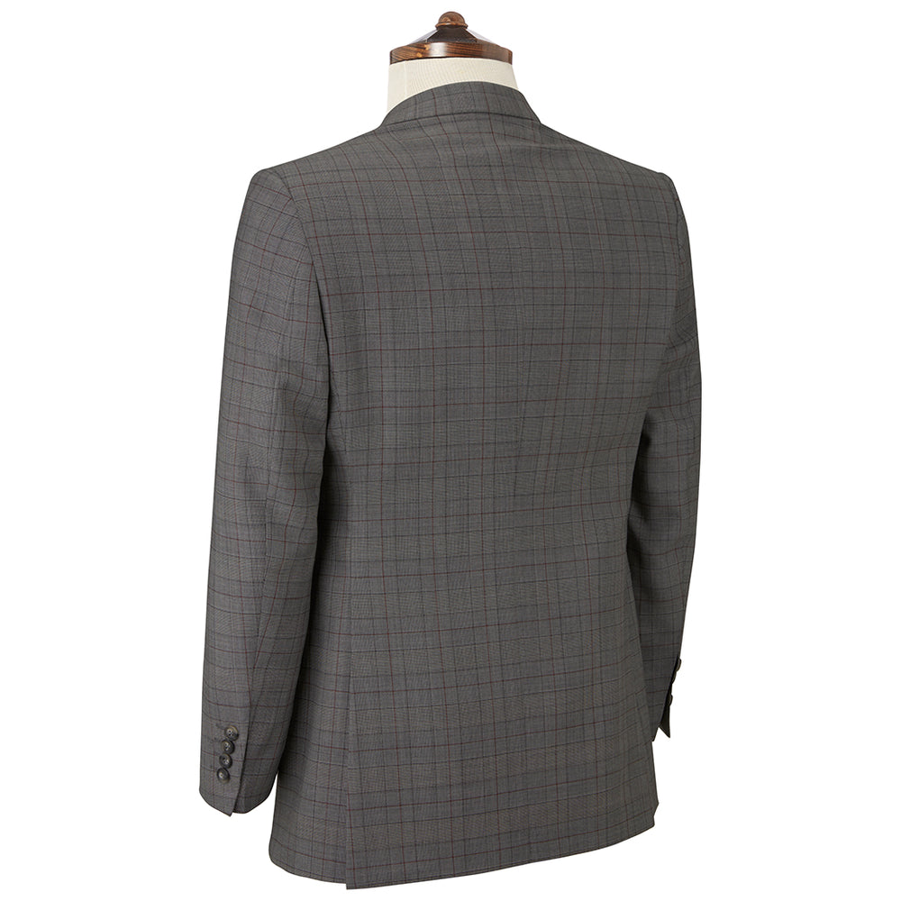 Kilburn Grey and Wine Prince of Wales Check Suit