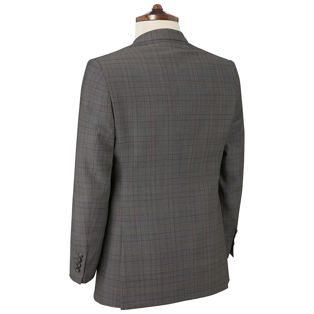 Kilburn Grey and Wine Prince of Wales Check Suit