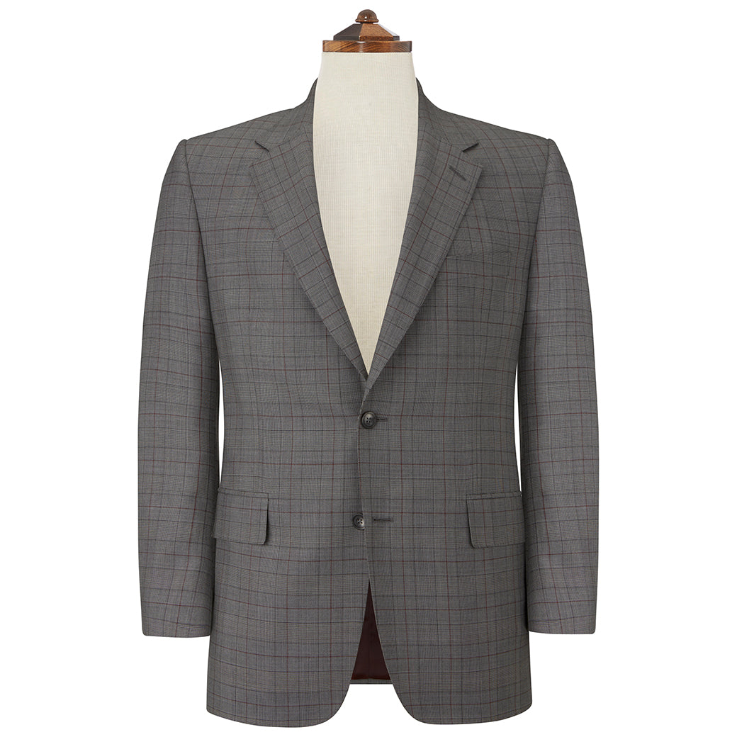 Kilburn Grey and Wine Prince of Wales Check Suit