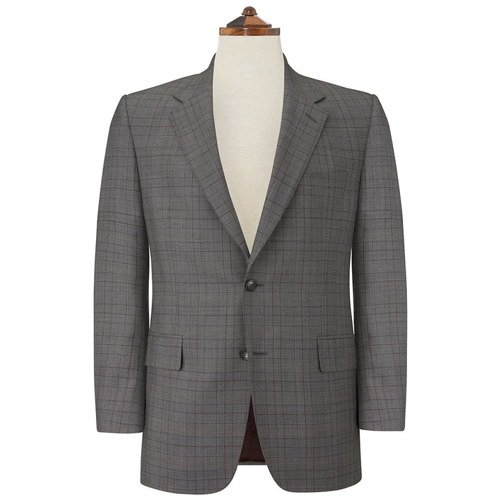 Kilburn Grey and Wine Prince of Wales Check Suit