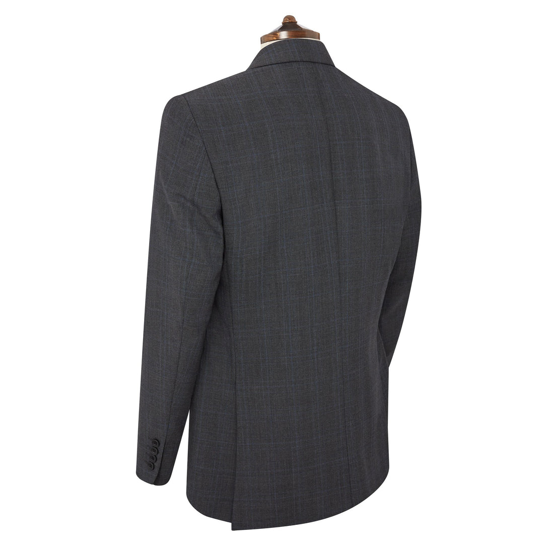 Cambridge Charcoal and Blue Check Suit