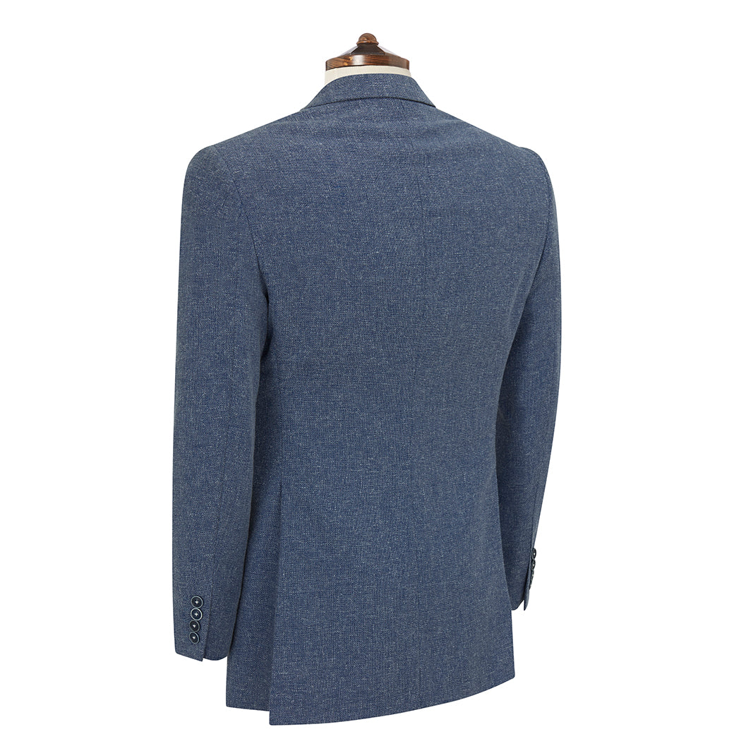 Gresham Blue Double Breasted Tweed Blazer