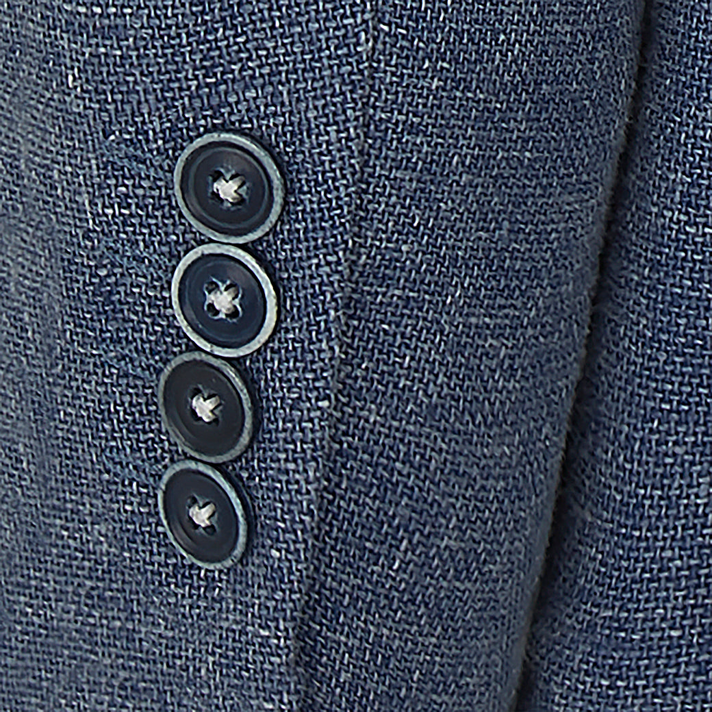 Gresham Blue Double Breasted Tweed Blazer