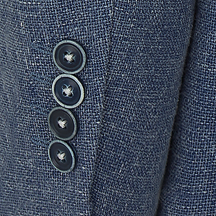 Gresham Blue Double Breasted Tweed Blazer