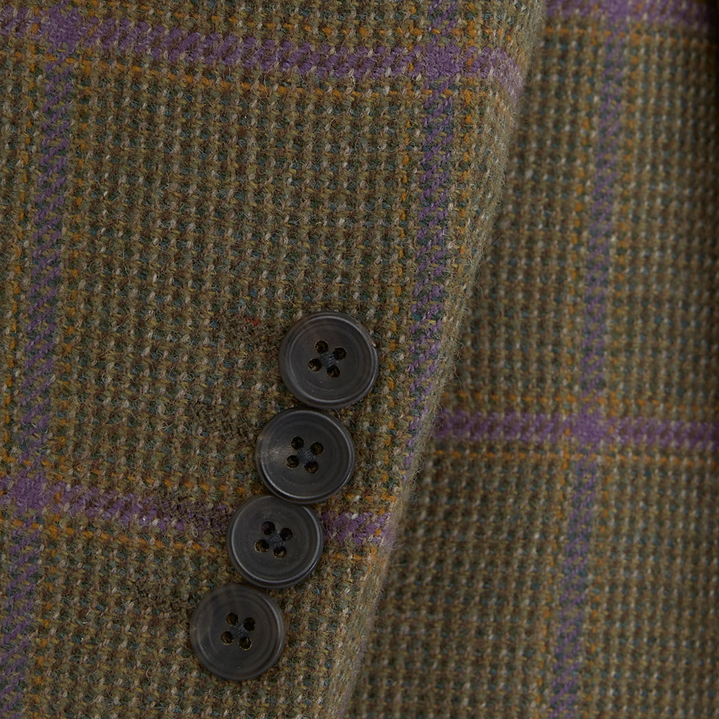 Warrick Green Tweed Check Wool Jacket