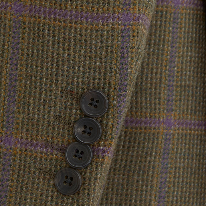 Warrick Green Tweed Check Wool Jacket