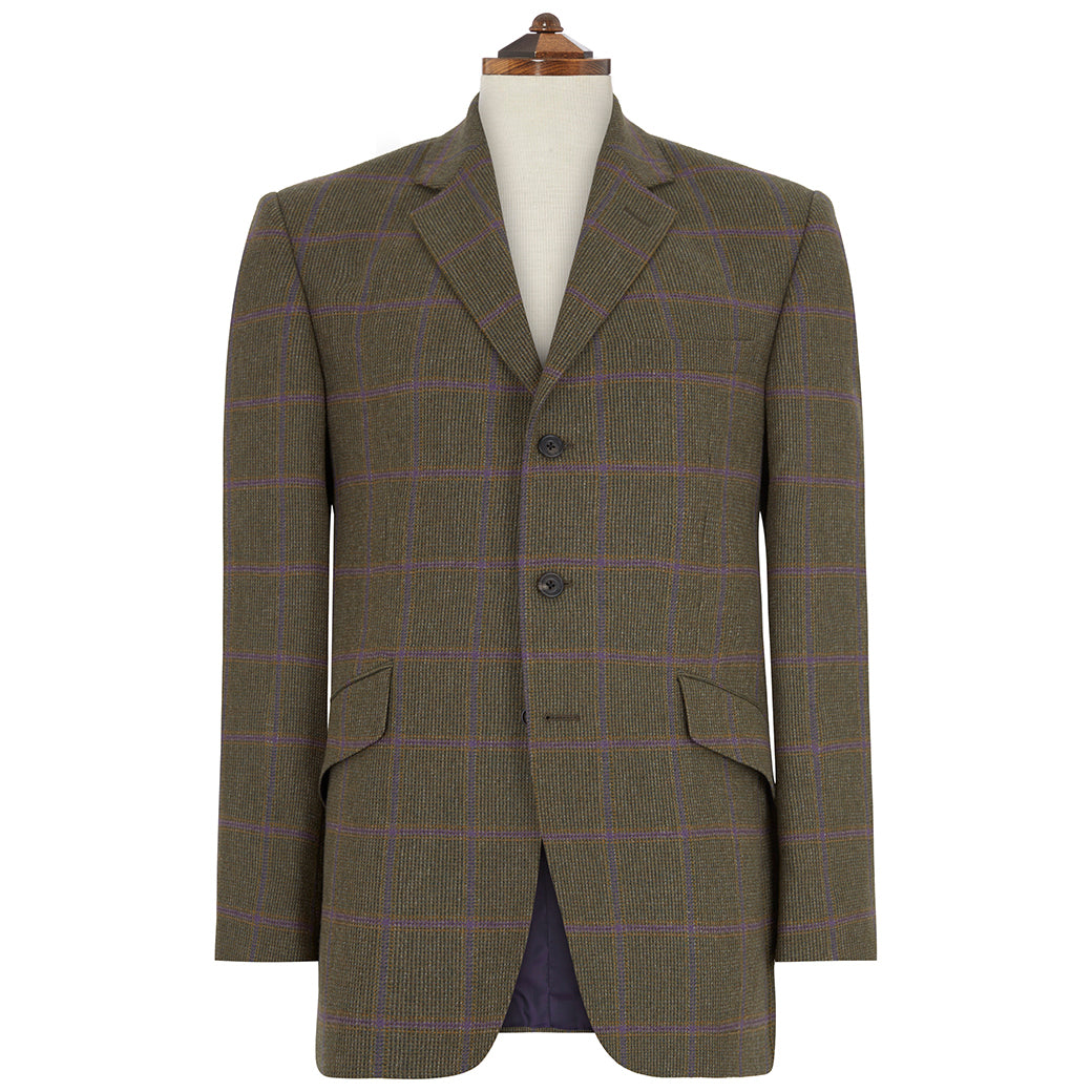 Warrick Green Tweed Check Wool Jacket