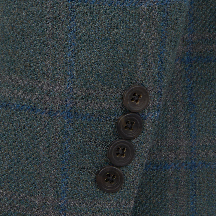 William Green and Blue Windowpane Check Jacket
