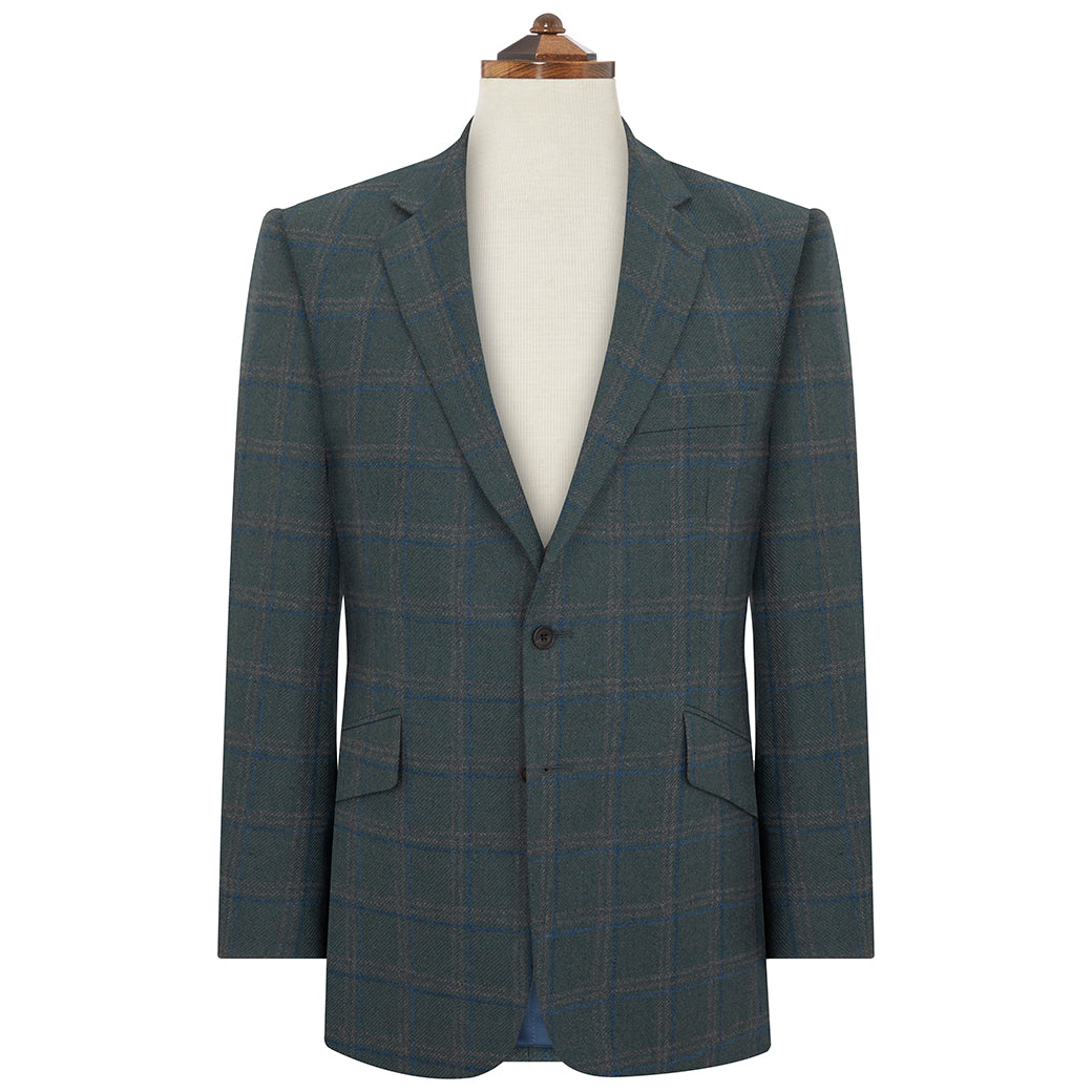 William Green and Blue Windowpane Check Jacket