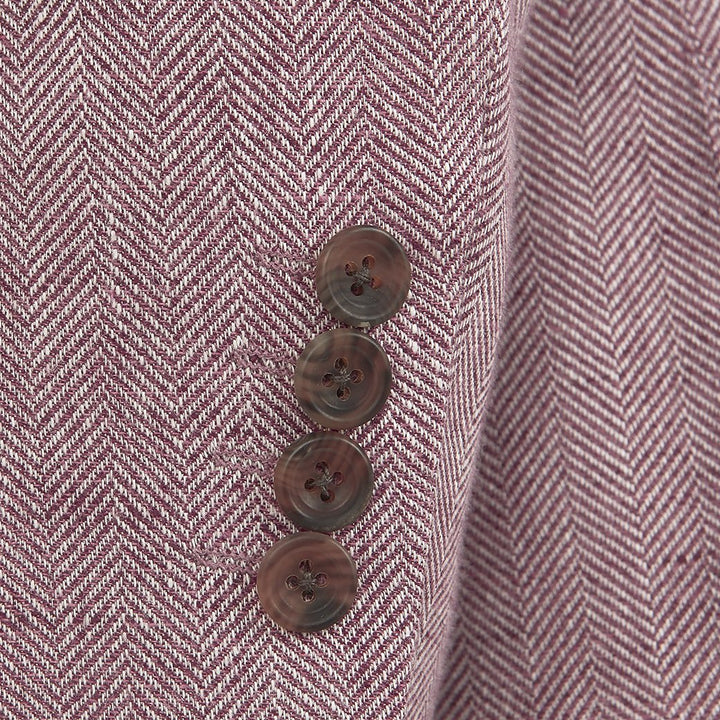 Edgar Red and White Herringbone Jacket