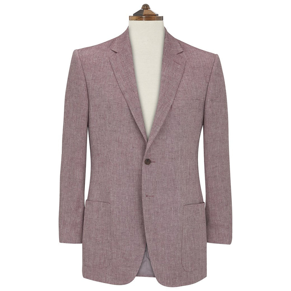 Edgar Red and White Herringbone Jacket