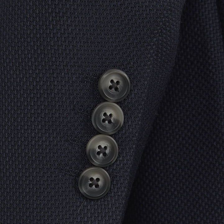 Balfour Navy Double Breasted Mohair  Jacket