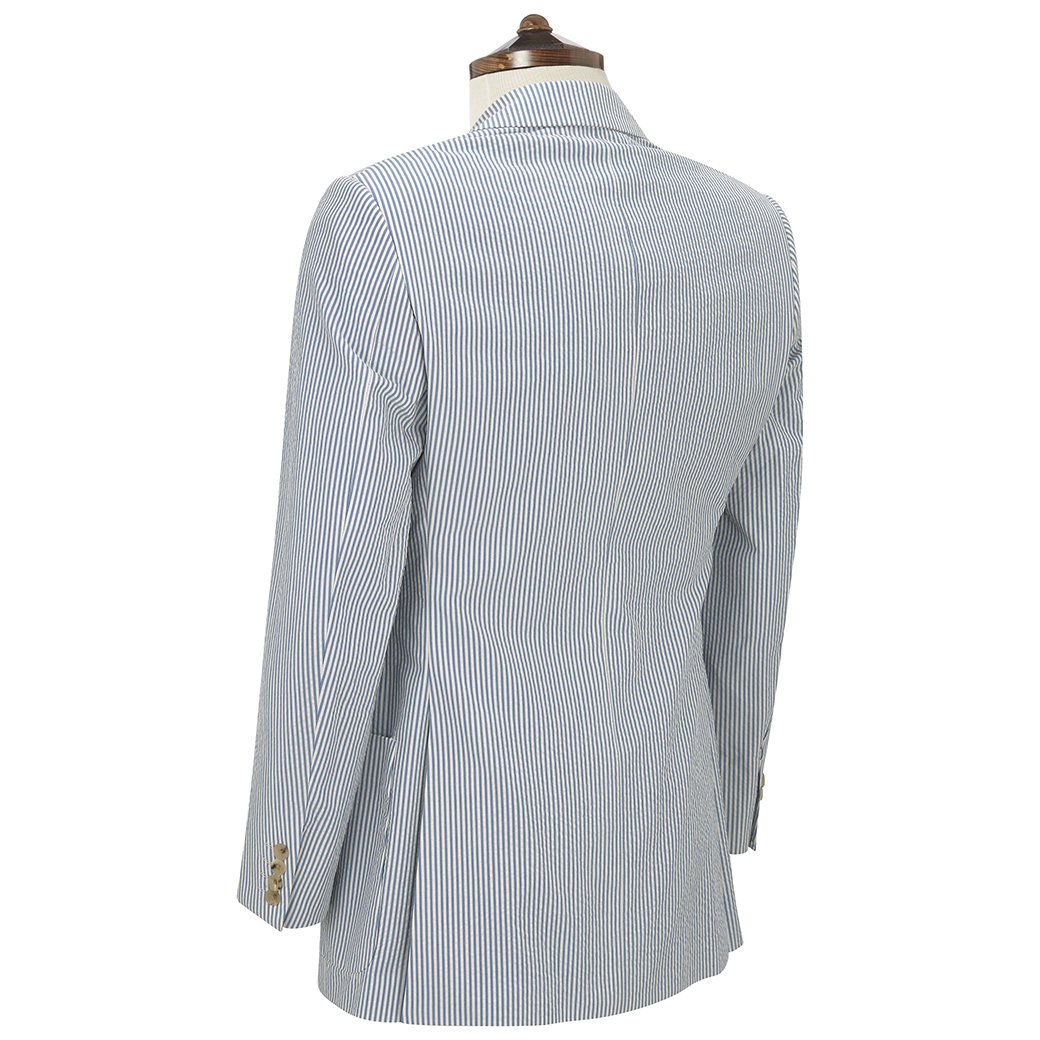 Edgar Blue White Seersucker Jacket