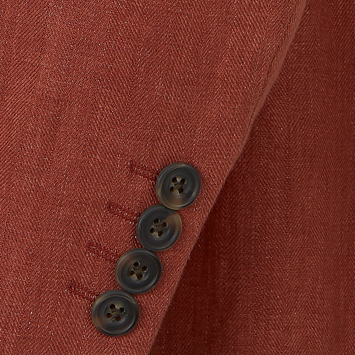 William Rust Herringbone Linen Jacket