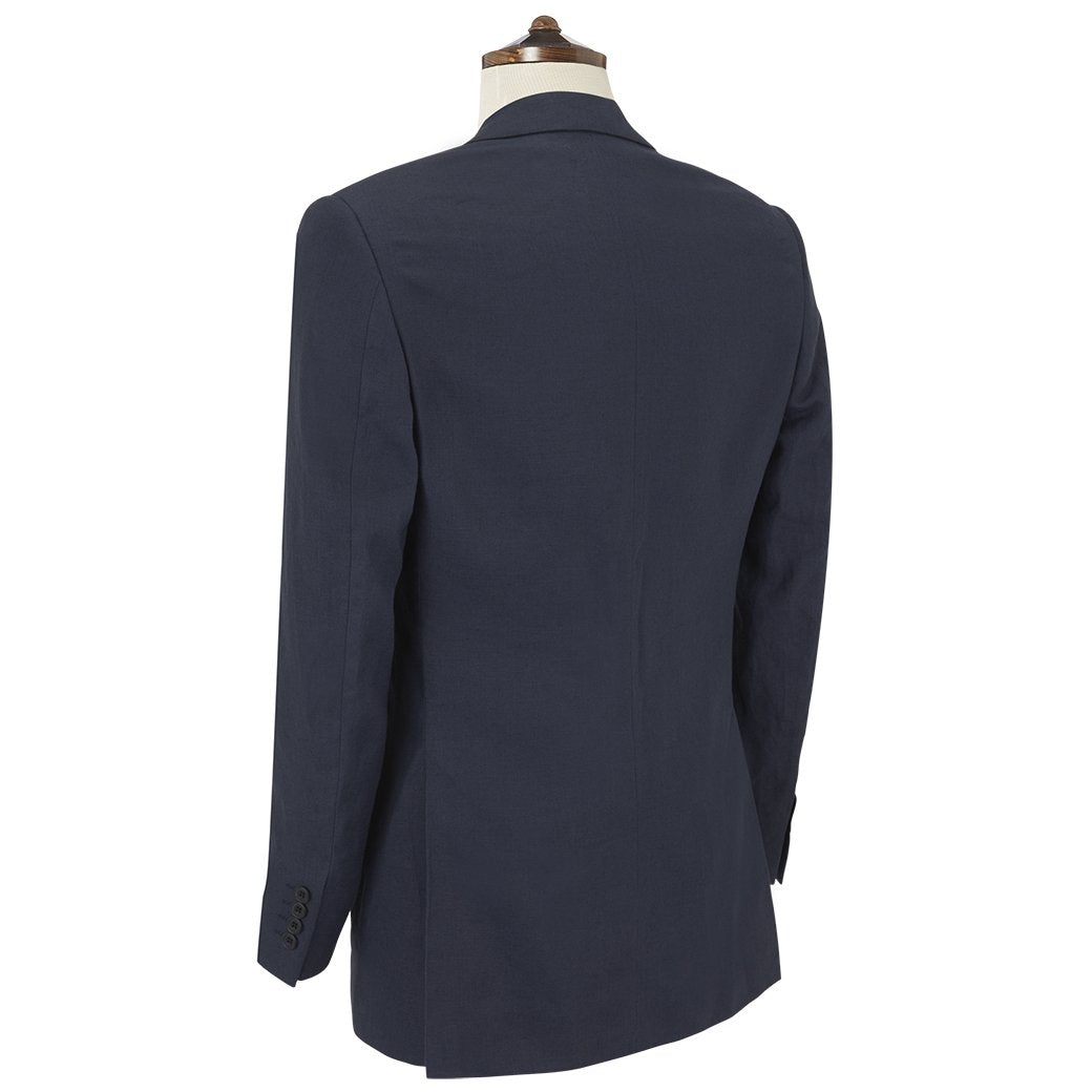 William Navy Linen Jacket