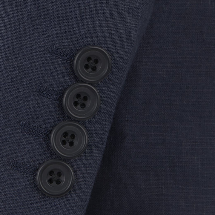 William Navy Linen Jacket