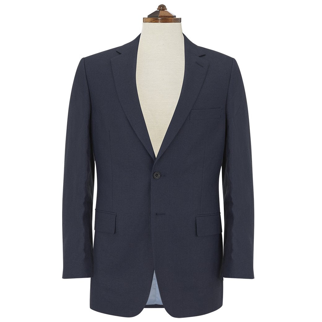 William Navy Linen Jacket