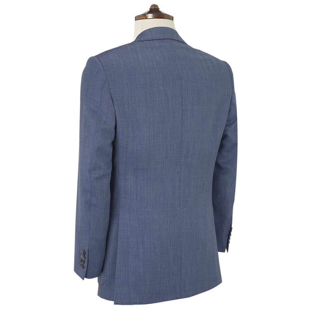 Edgar Blue Herringbone Jacket