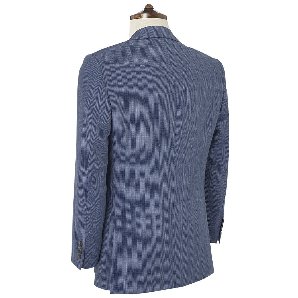 Edgar Blue Herringbone Jacket