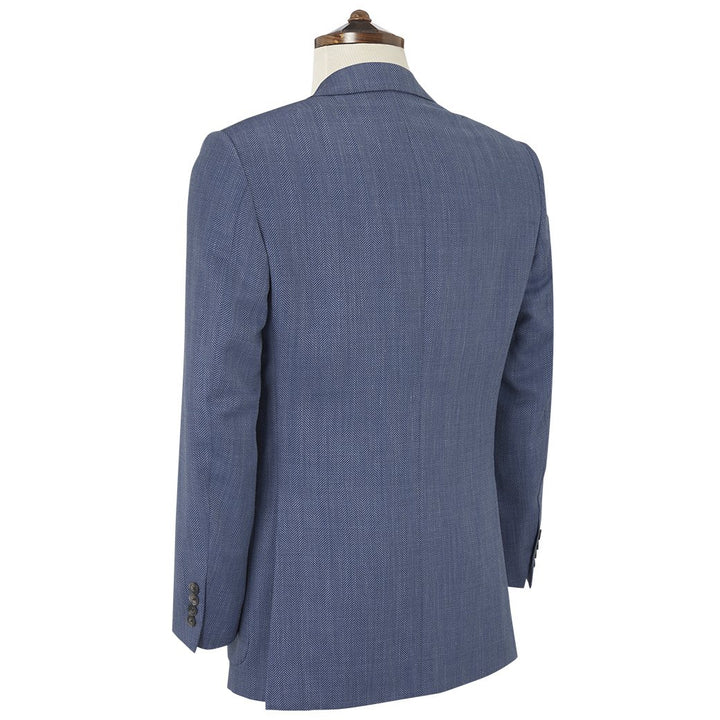 Edgar Blue Herringbone Jacket