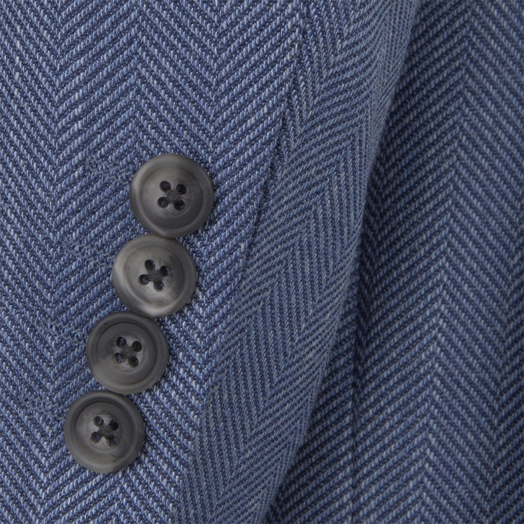 Edgar Blue Herringbone Jacket